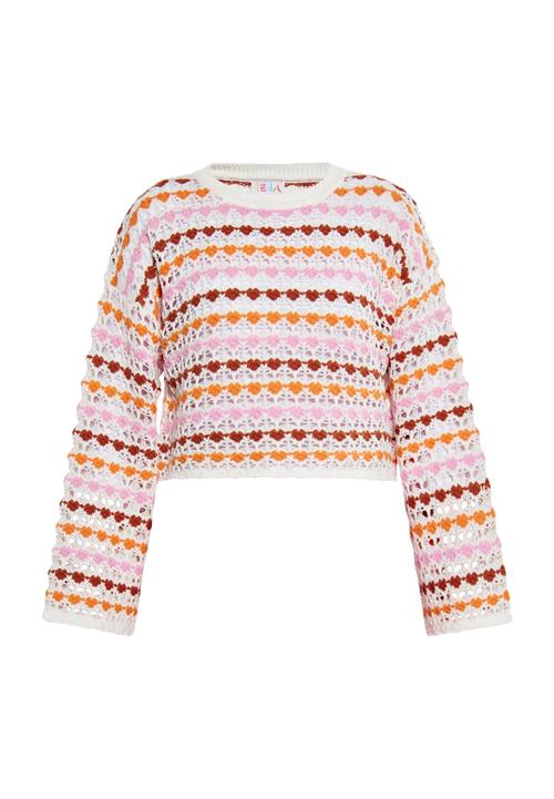 IZIA Pullover  mørkeorange / pastelpink / rustrød / hvid