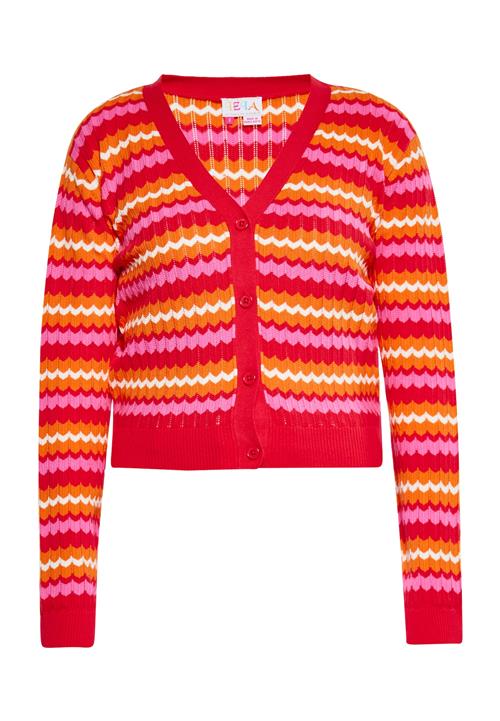 IZIA Cardigan  mørkeorange / pink / rød / hvid