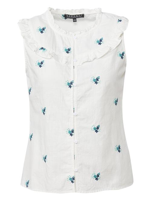 KOROSHI Bluse  mørkeblå / mint / hvid