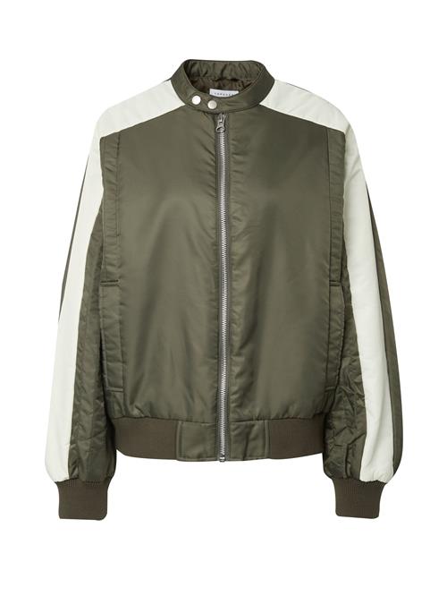 TOPSHOP Overgangsjakke  khaki / hvid