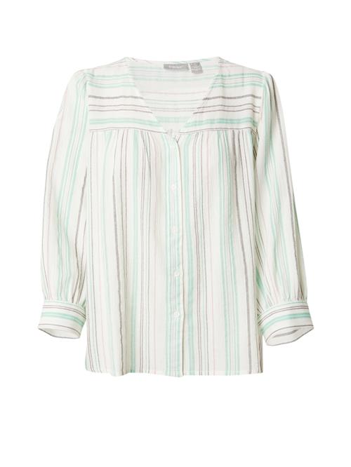 Fransa Bluse 'Nadu'  antracit / lysegrøn / magenta / offwhite