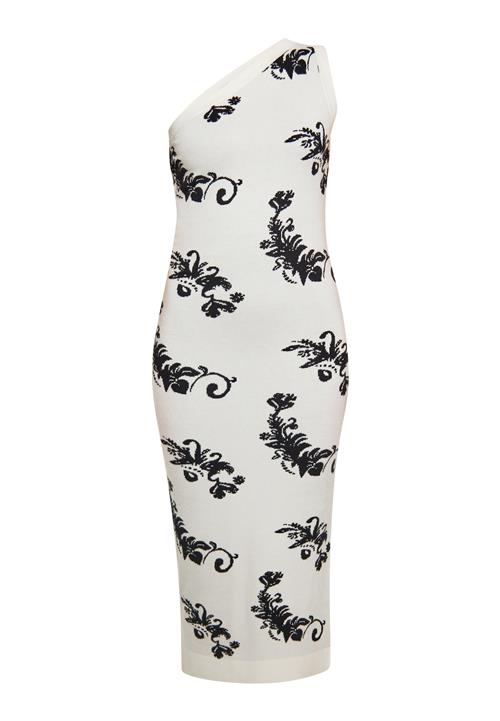 ebeeza Strikkjole  sort / uldhvid