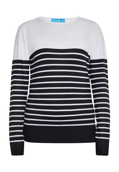 SANIKA Pullover  sort / hvid