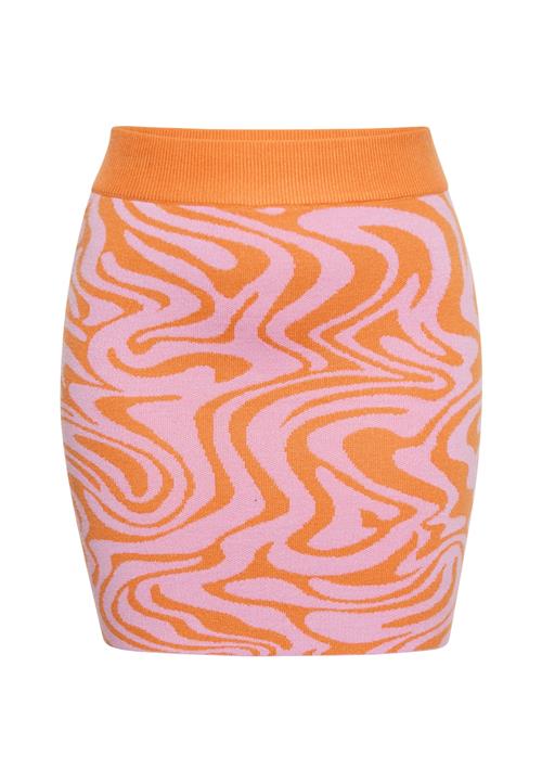 swirly Nederdel  orange / pink