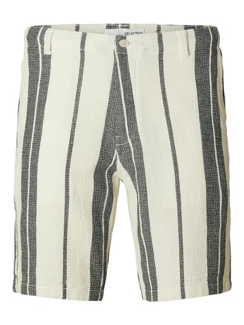 SELECTED Bukser 'West'  grøn / offwhite