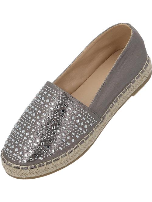 Palado by Sila Sahin Espadrillaer 'Chesu'  grå / transparent