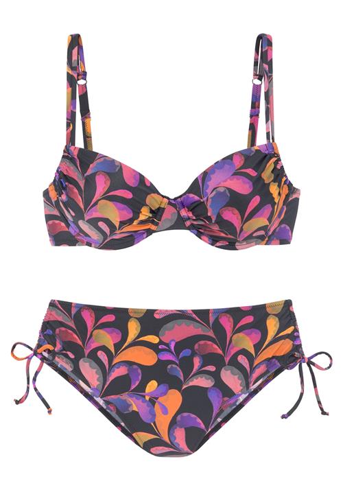 VIVANCE Bikini  violetblå / mørkeorange / pink / sort
