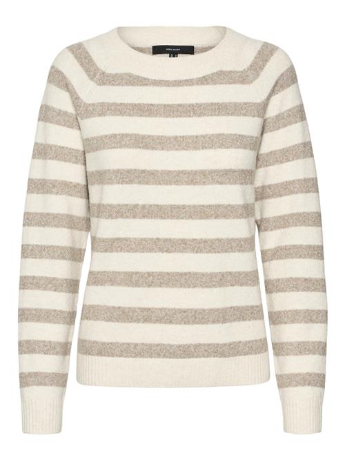 VERO MODA Pullover 'VMDoffy'  ecru / brun-meleret