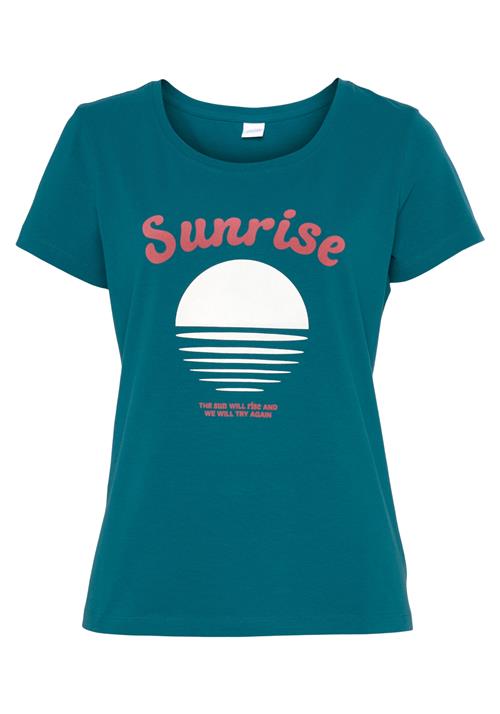 VIVANCE Shirts  petroleum / cranberry / hvid