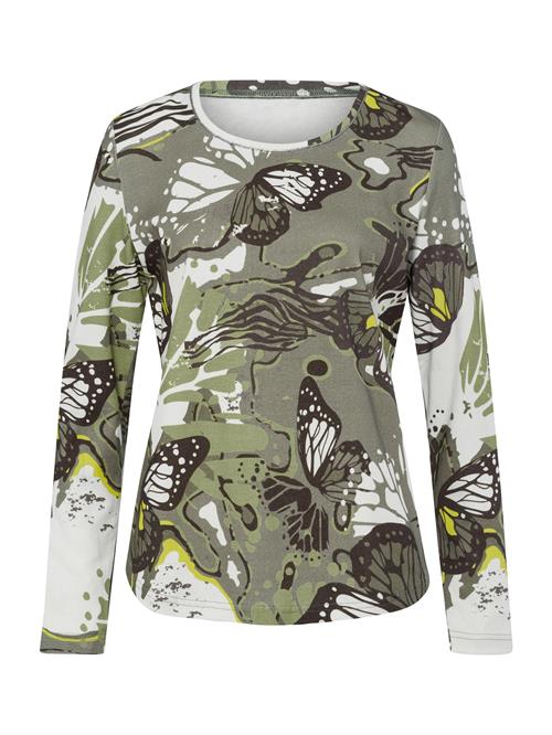 heine Shirts  mørkebrun / gul / khaki / hvid