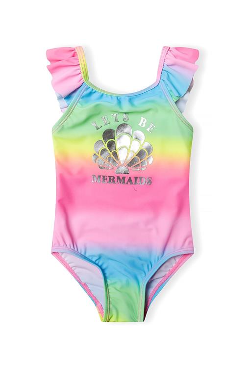 MINOTI Badedragt  blå / grøn / pink / sølv