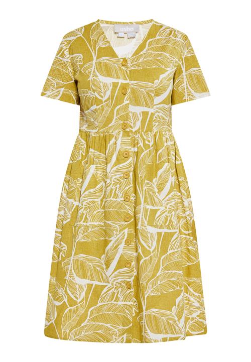 Usha Kjole  lemon / hvid