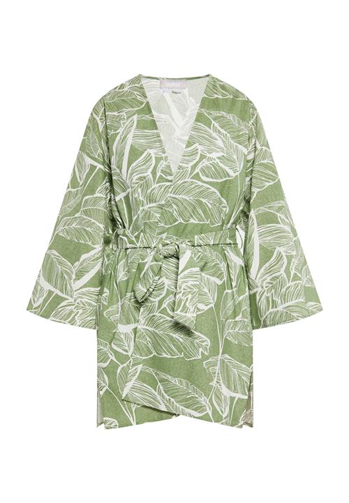 Usha Kimono  pastelgrøn / hvid