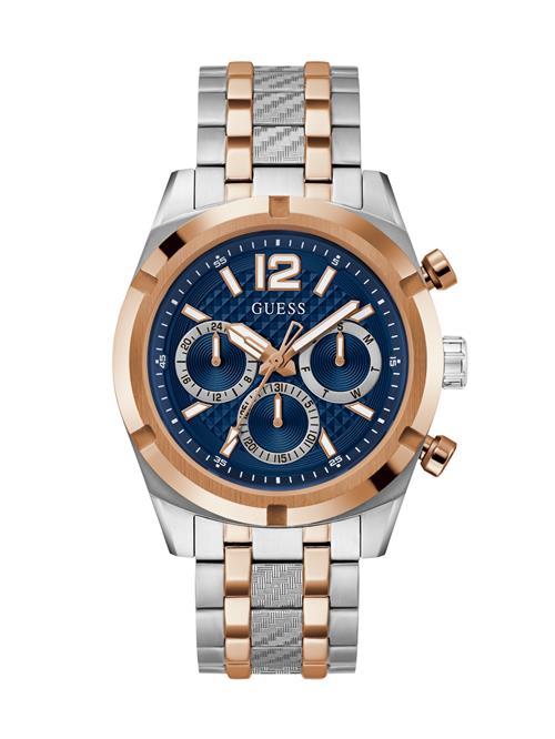 GUESS Analogt ur  mørkeblå / guld / sølv / offwhite