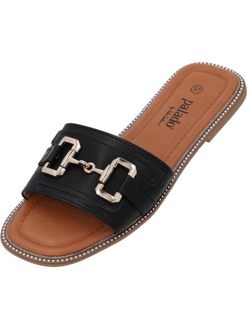 Palado by Sila Sahin Pantoletter 'Thebas'  guld / sort