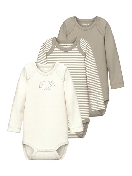 NAME IT Sparkedragt/Body  creme / mørkebeige / æggeskal