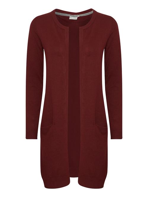 PULZ Jeans Cardigan 'SARA'  carminrød