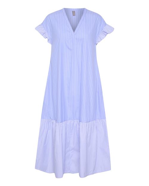 CULTURE Kjole 'Cia'  lyseblå / hvid