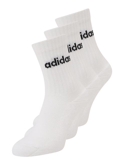 ADIDAS PERFORMANCE Sportssokker 'Linear Crew Cushioned 3 Pairs'  sort / hvid