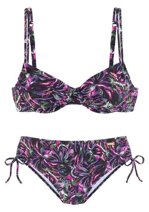 LASCANA Bikini  mørkegrøn / lilla / pink / sort