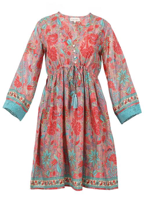 Suri Frey Sommerkjole 'Freyday'  aqua / lysegrøn / pink / rød