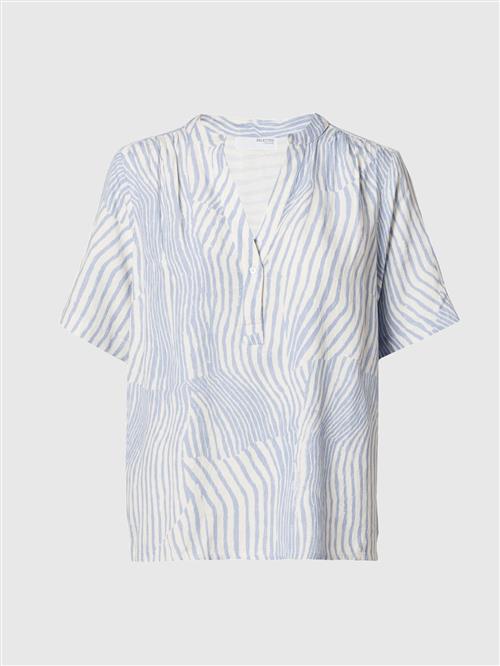 SELECTED Overdel  beige / blå