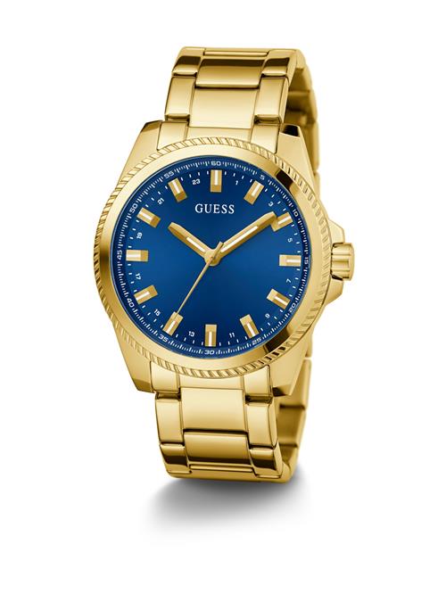 GUESS Analogt ur 'Champ'  navy / guld