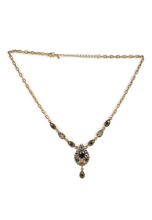 SOHI Kæde 'Alaia'  guld / grøn / rød / sort