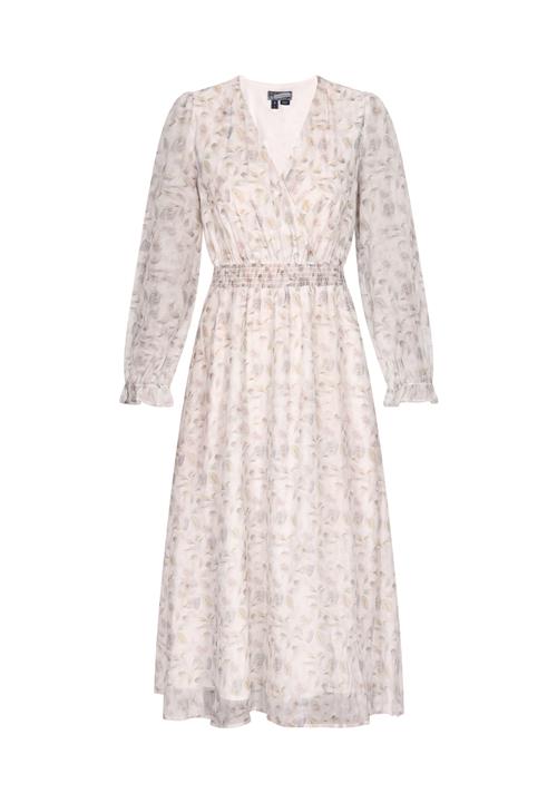 DreiMaster Vintage Kjole  lysebrun / grøn / pastelpink / offwhite