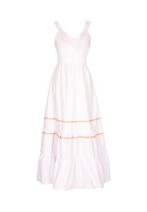 IZIA Kjole  orange / uldhvid