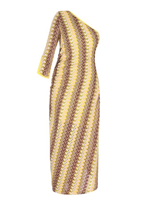 IZIA Sommerkjole  brun / lysegul / lys pink / hvid