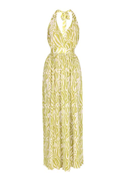 IZIA Kjole  grøn / hvid