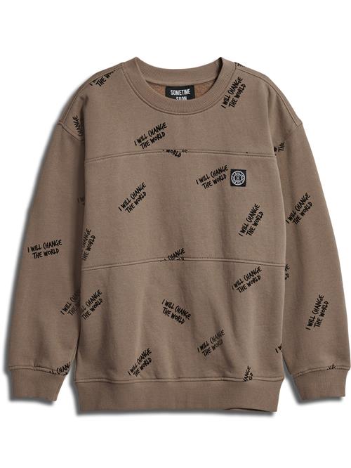 SOMETIME SOON Sweatshirt  mudderfarvet / sort