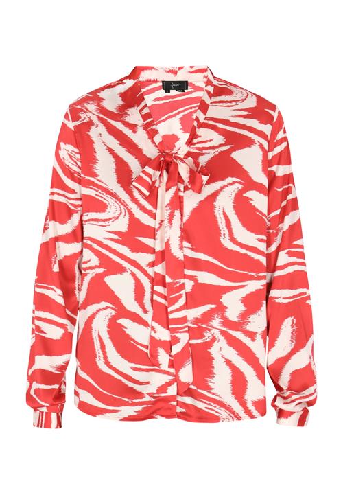 faina Bluse  rød / uldhvid