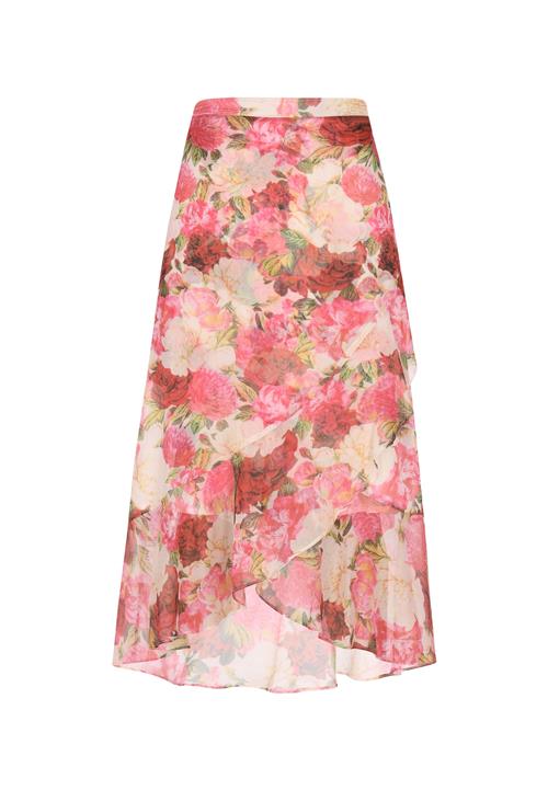 faina Nederdel  grøn / pink / mørkerød