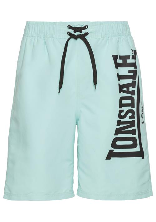 LONSDALE Badeshorts  lyseblå / sort