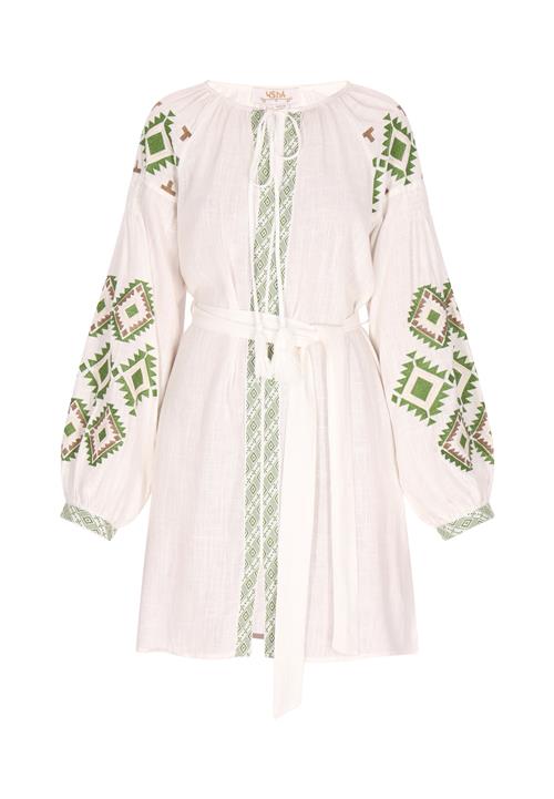 usha FESTIVAL Sommerkjole  grøn / hvid