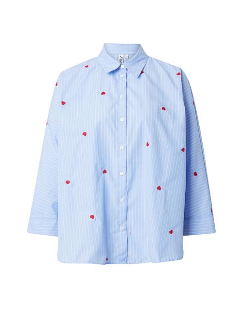 ONLY Bluse 'ONLNew Lina Grace'  lyseblå / rød / hvid