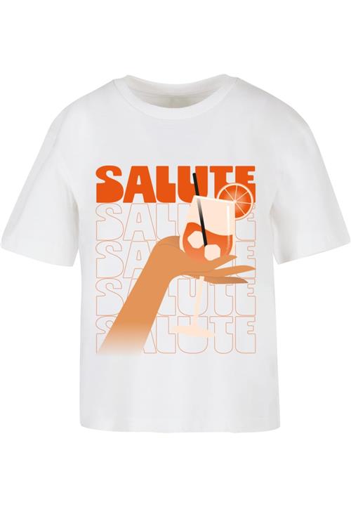 Miss Tee Shirts 'Saluti A Tutti'  lysebeige / mørkeorange / hvid
