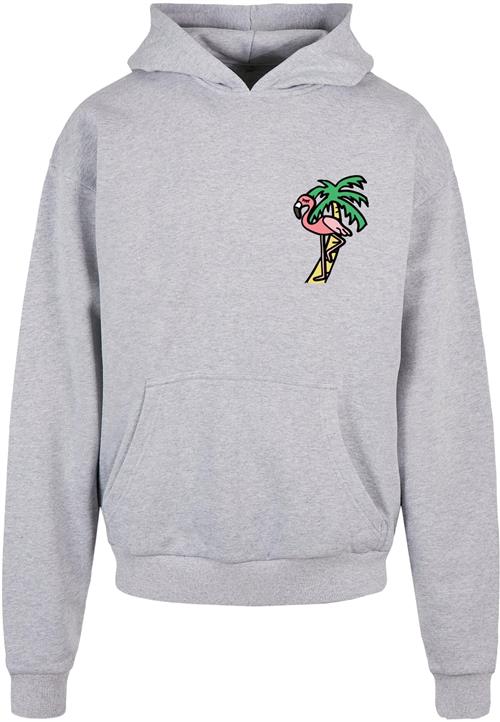 Mister Tee Sweatshirt 'Flamingo'  grå-meleret / grøn / lyserød / sort