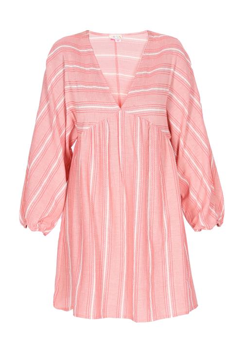 IZIA Kjole  koral / hvid