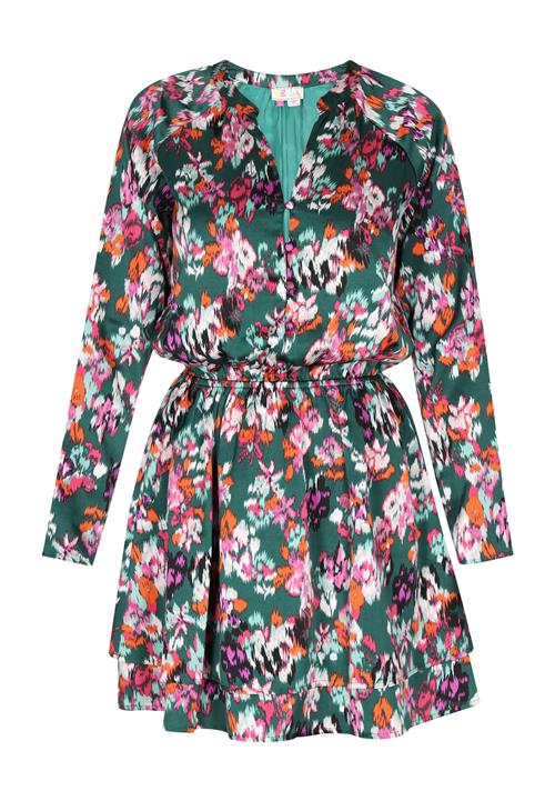 IZIA Blusekjole  gran / mørkeorange / sort / hvid