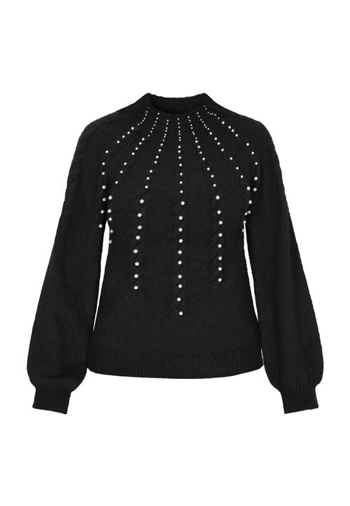 faina Pullover  sort / perlehvid