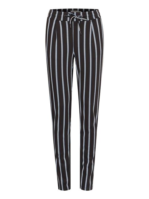 ICHI Lærredsbukser 'IHRuti'  dueblå / sort / hvid