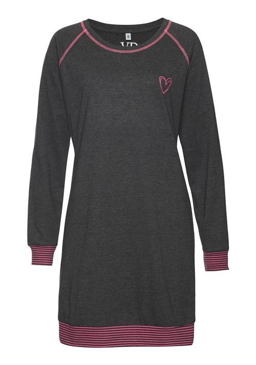 VIVANCE Natskjorte 'Dreams'  mørkegrå / pink