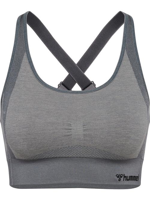 Hummel Sports-BH  stone / grå-meleret / sort