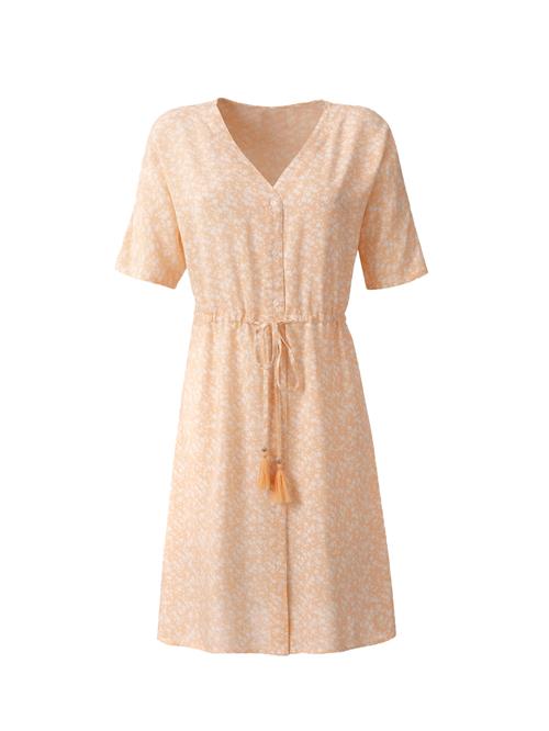 heine Sommerkjole  abrikos / hvid