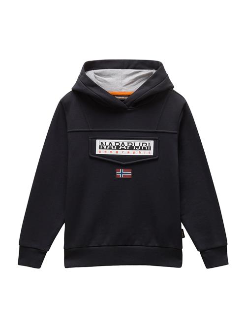 NAPAPIJRI Sweatshirt 'Burgee'  carminrød / sort / hvid