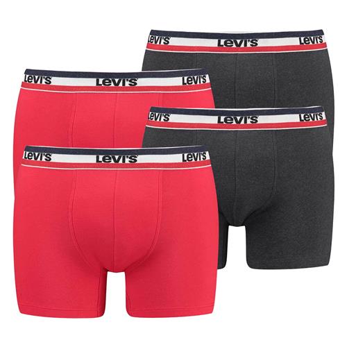 LEVI'S ® Boksershorts  antracit / blodrød / hvid