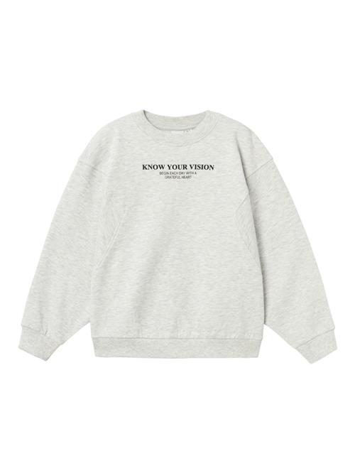 NAME IT Sweatshirt 'Nakonni'  grå-meleret / sort